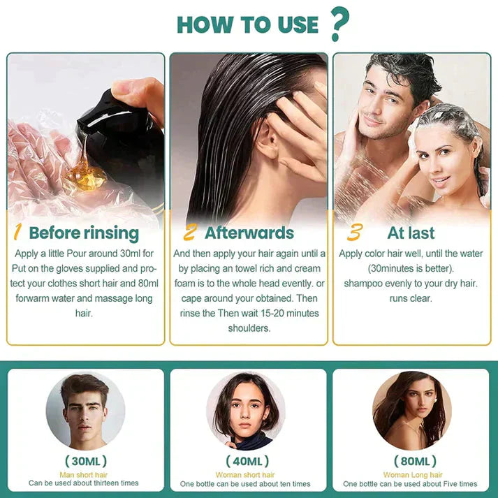 3 In 1 Black Hair Dye Shampoo (BUY 1 GET 2 FREE)