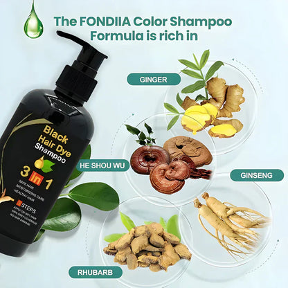 3 In 1 Black Hair Dye Shampoo (BUY 1 GET 2 FREE)
