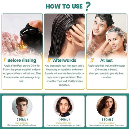 3 In 1 Black Hair Dye Shampoo (BUY 1 GET 2 FREE)