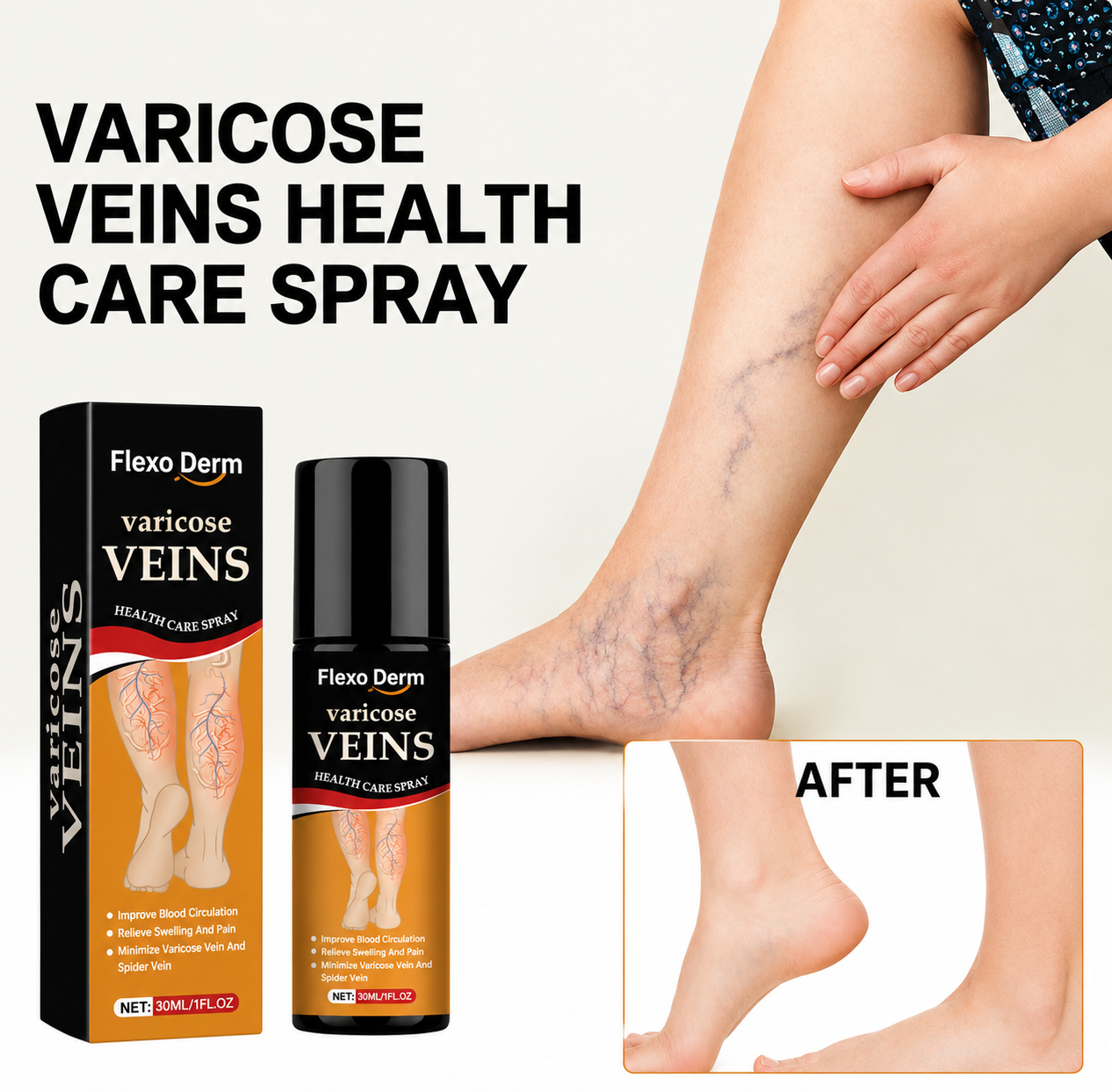 FlexoDerm Varicose Vein Relief Spray (BUY 1 GET 2 FREE)