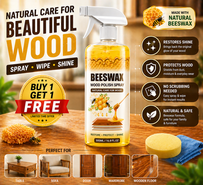 Beeswax Wood Polish Spray | Restore Shine , Protect Furniture | BUY 1 GET 2 FREE