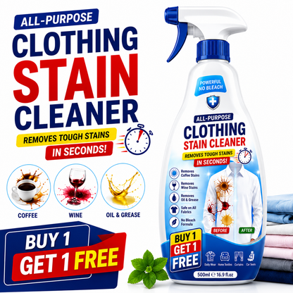 Powerful All Textile Cleaner For All Color Fabric Stain Remover Spray BUY 1 GET 1 FREE