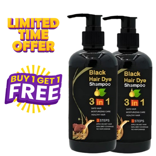 3 In 1 Black Hair Dye Shampoo (BUY 1 GET 2 FREE)