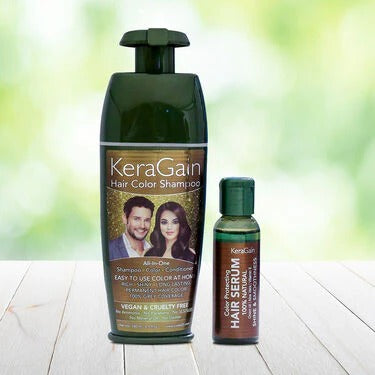 Keragain Hair Color Shampoo & Color Protecting Hair Serum
