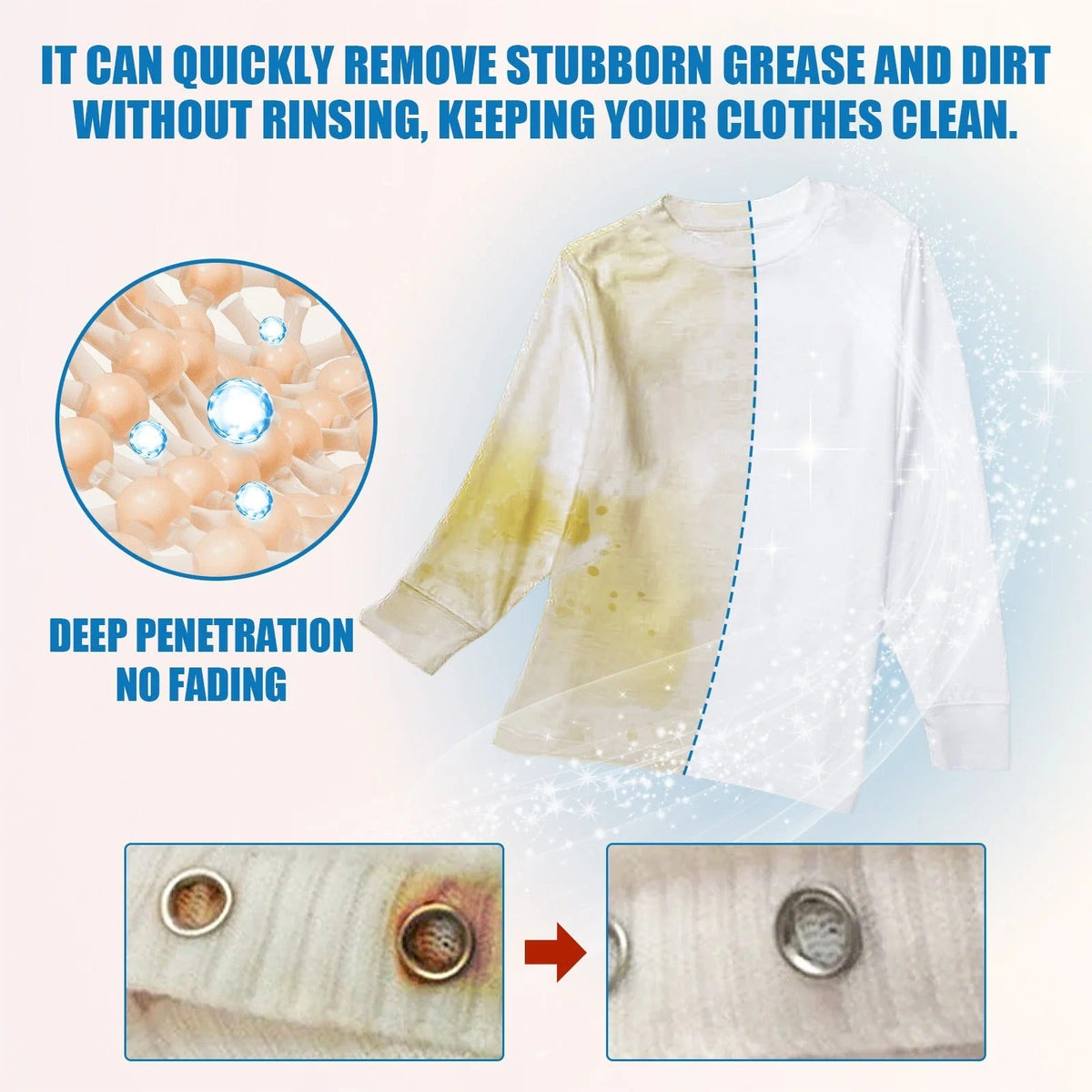 Powerful All Textile Cleaner For All Color Fabric Stain Remover Spray BUY 1 GET 1 FREE