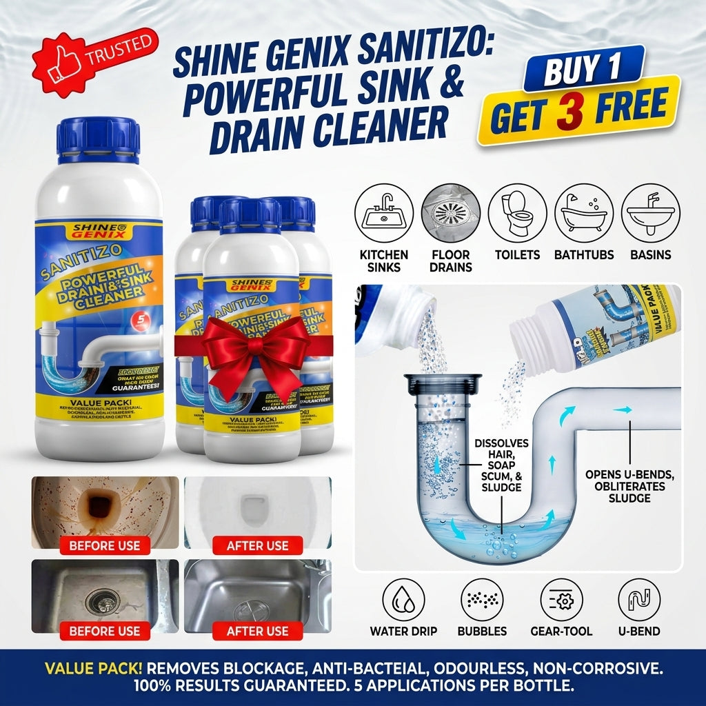 Powerful Sink & Drain Cleaner - Buy 1 Get 3 Free
